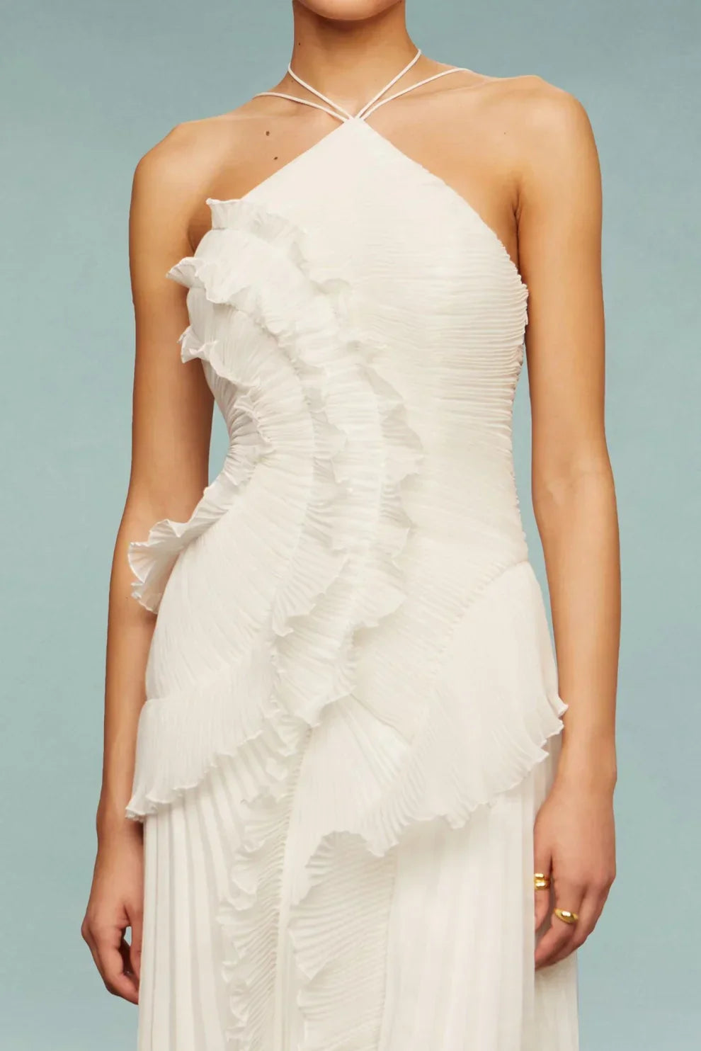 Milava™ | Alina Półsukienka z falbanką i wykończeniem zwiewnym