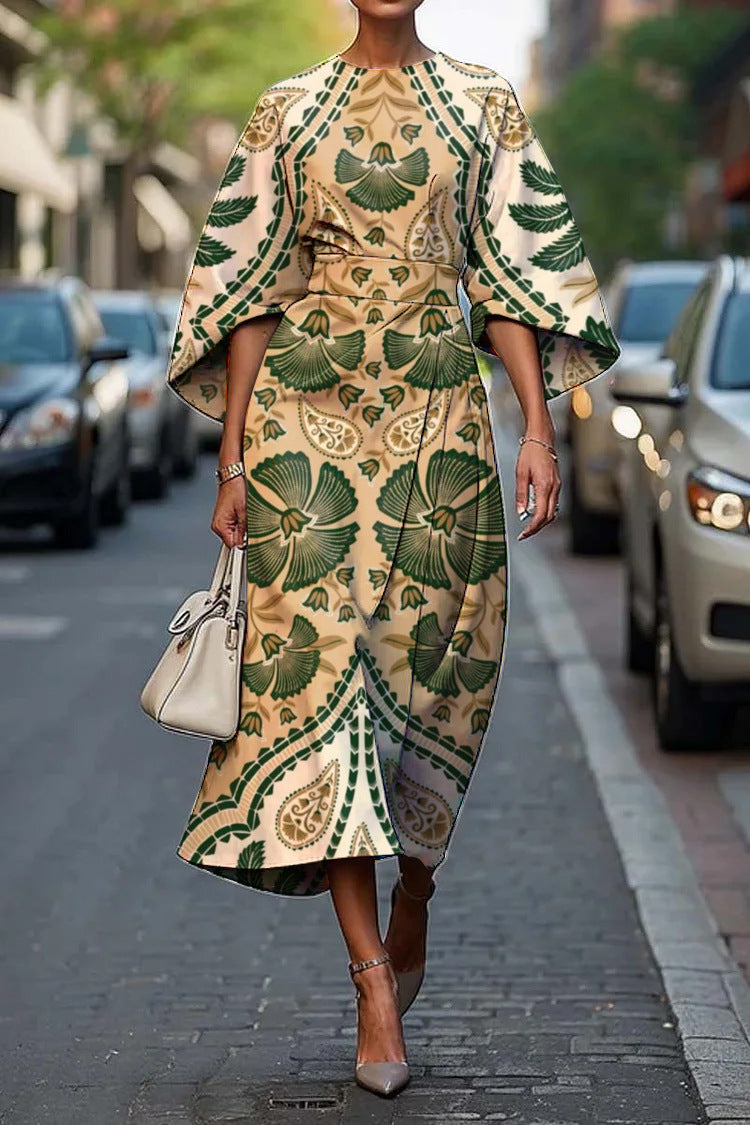 Milava™ | Stylowa Sukienka z Okrągłym Dekoltem