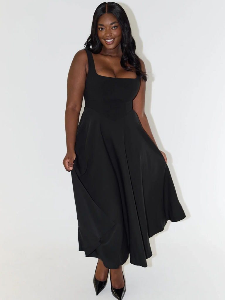 Milava™ | Dopasowana Midi Sukienka