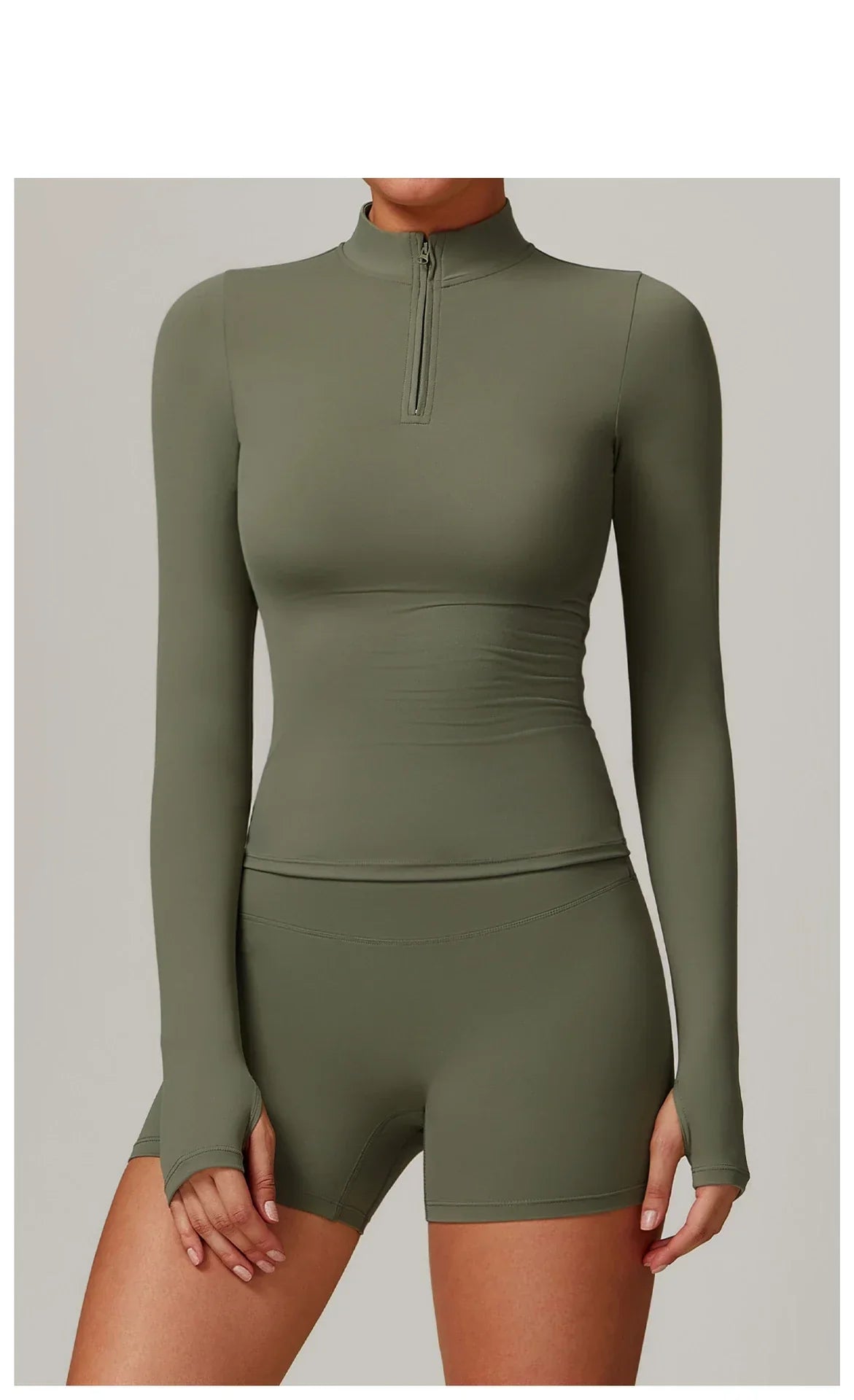 Slim Fit Długi Rękaw Kurtka Zewnętrzna do Joggingu z Połową Zamka