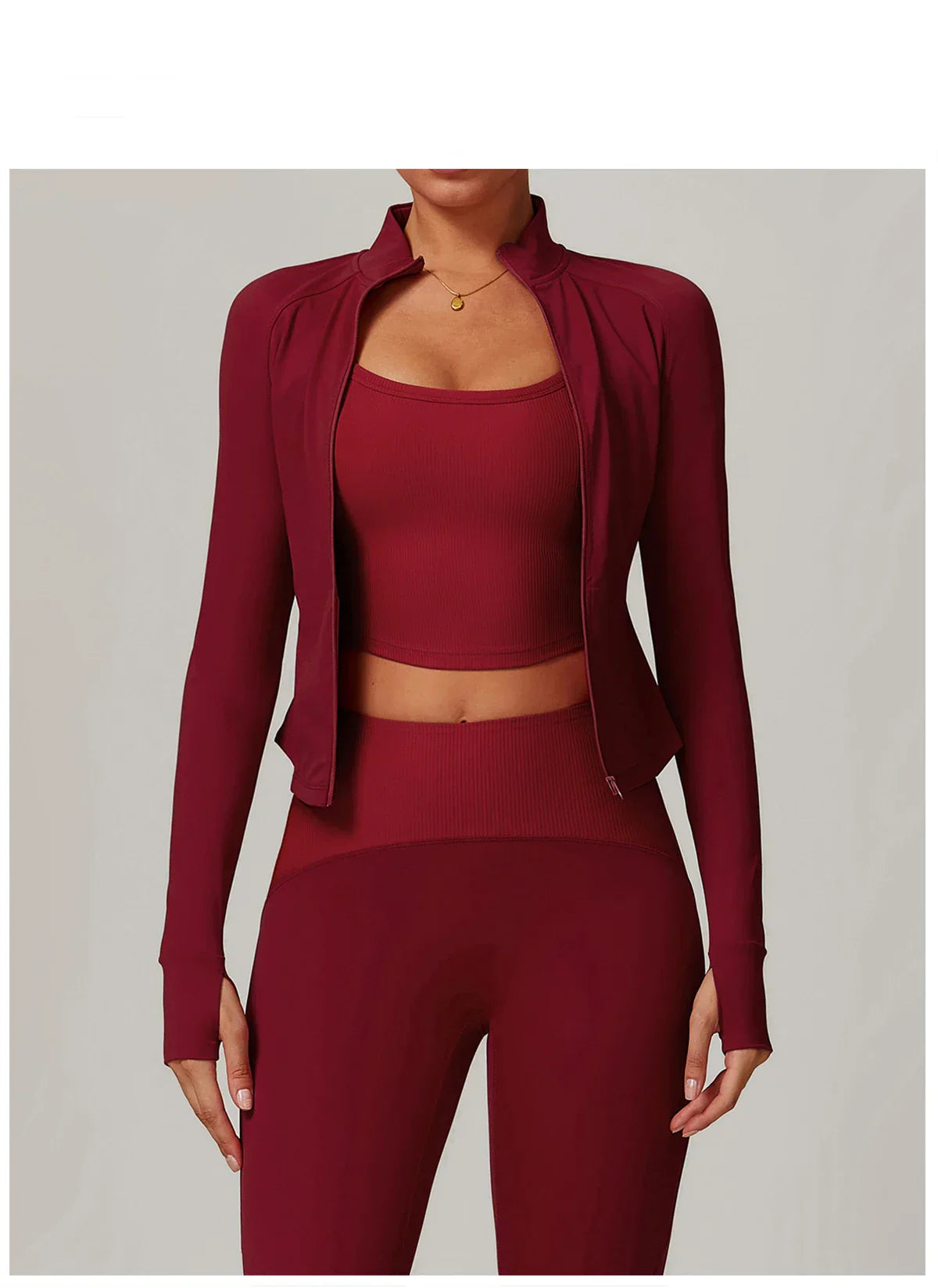 Smukła, wiatroszczelna kurtka sportowa z długim rękawem