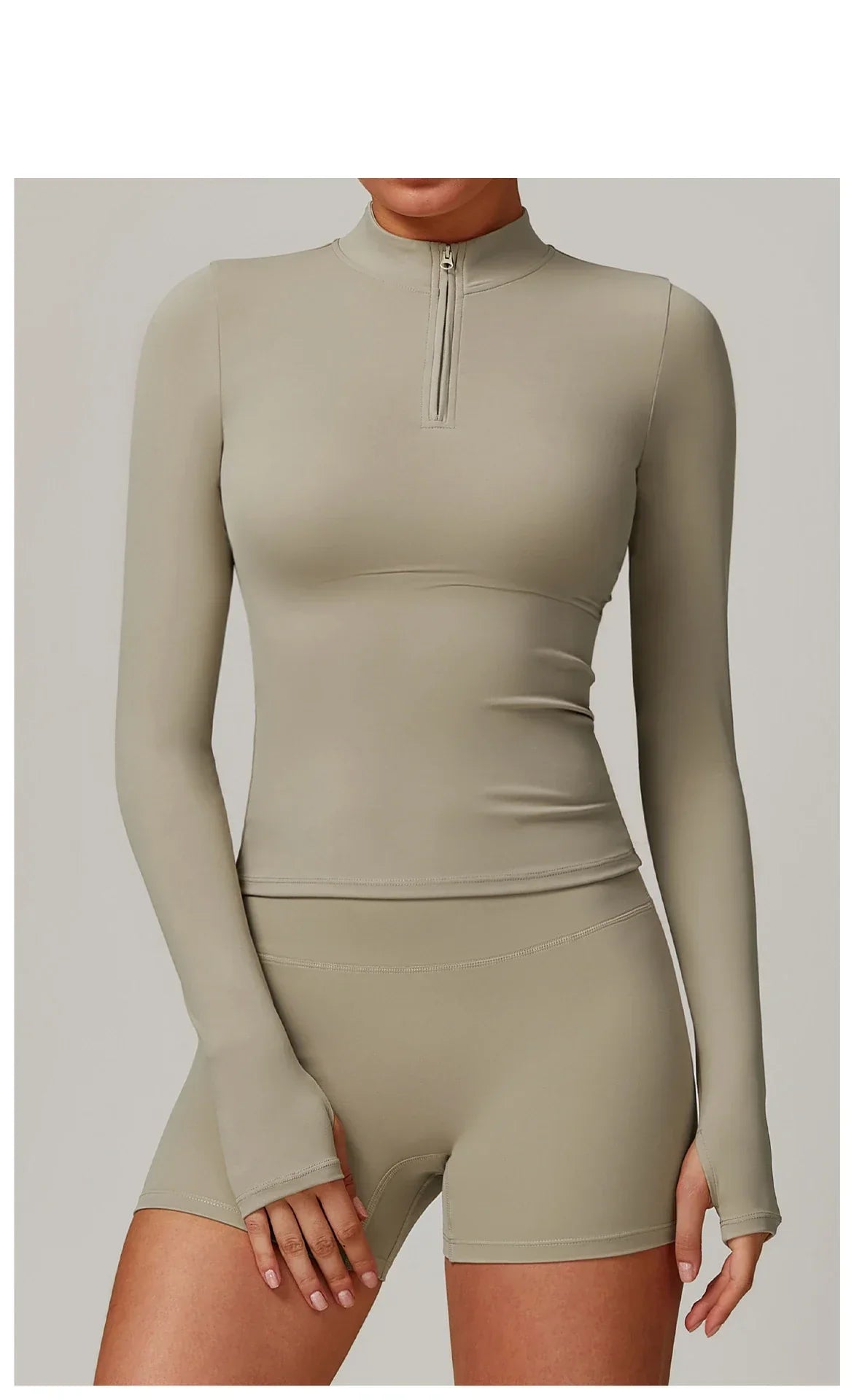 Slim Fit Długi Rękaw Kurtka Zewnętrzna do Joggingu z Połową Zamka