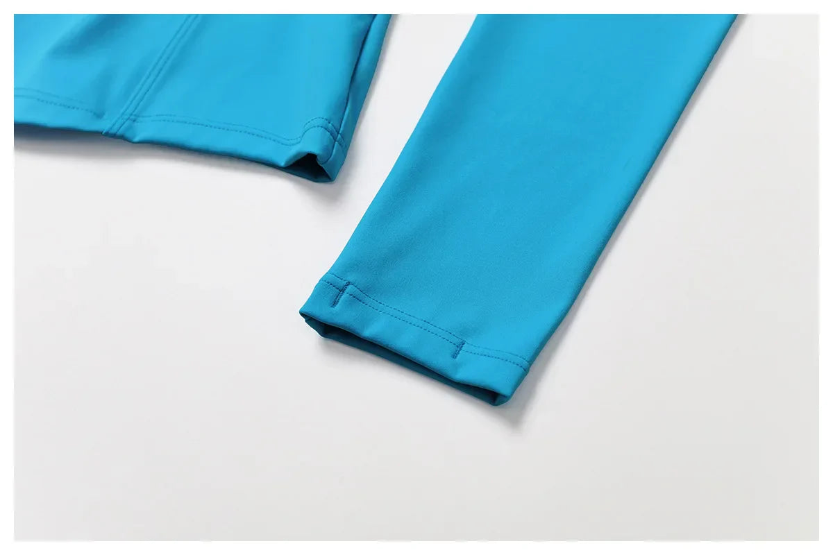 Zimowa Kurtka Fitness z Długim Rękawem o Wysokiej Elastyczności