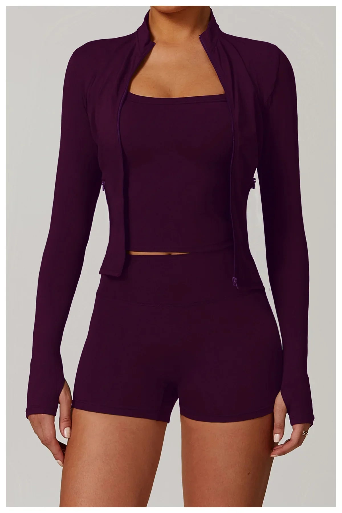 Smukła kurtka sportowa z długim rękawem do użytku na zewnątrz