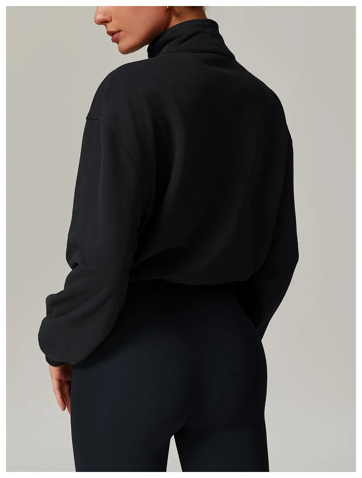 Luźna Kurtka z Zewnętrznym Zipperem