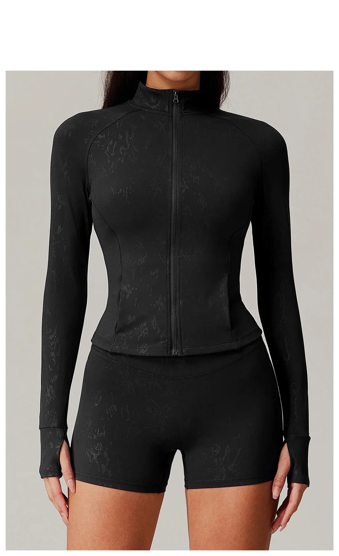 Kurtka Damska Slim z Długim Rękawem i Otworem na Kciuk