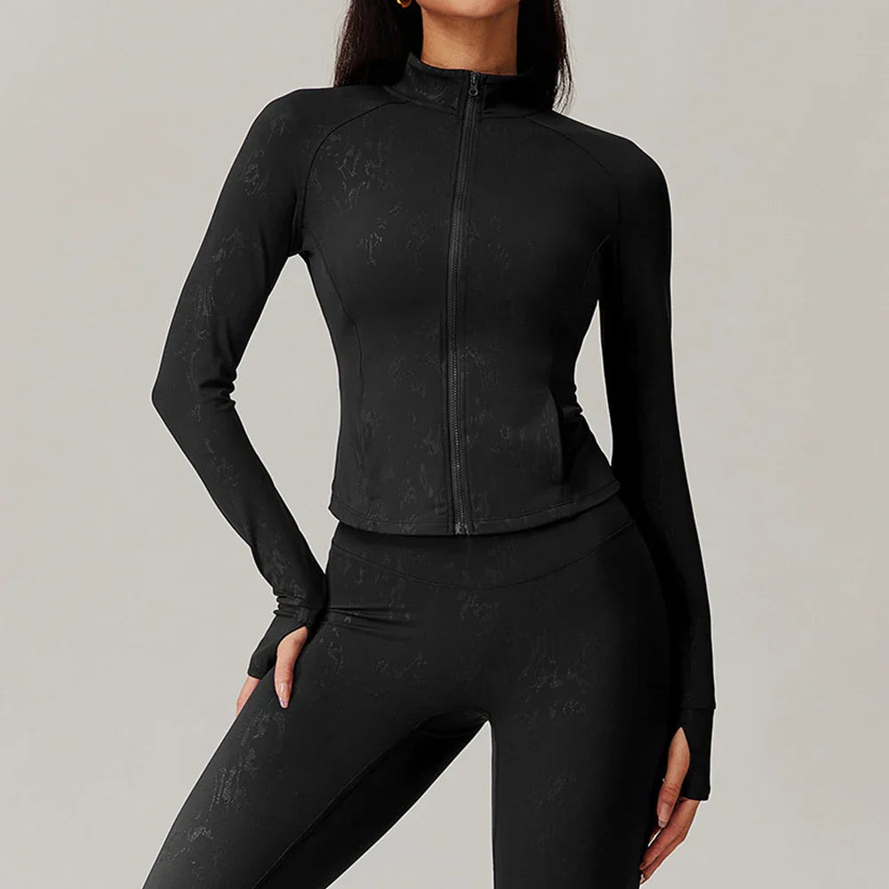 Kurtka Damska Slim z Długim Rękawem i Otworem na Kciuk