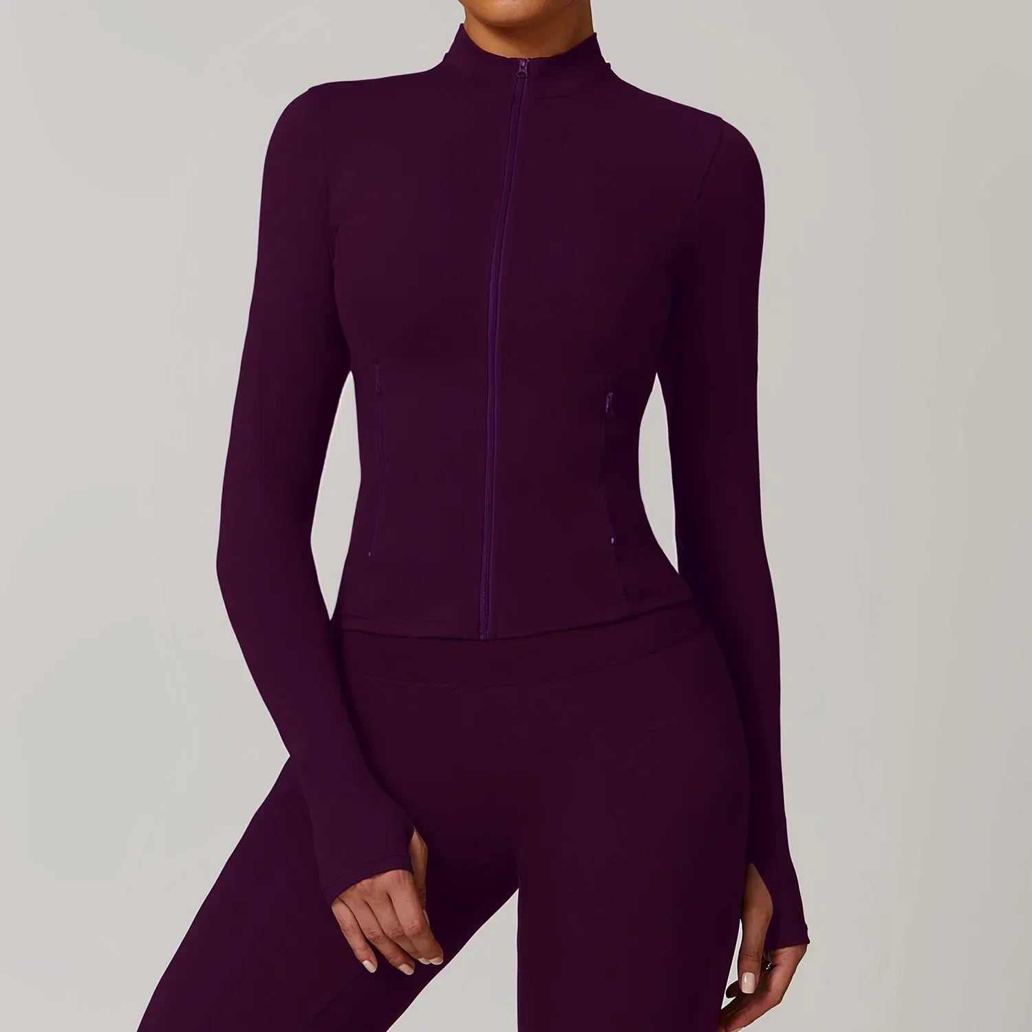 Smukła kurtka sportowa z długim rękawem do użytku na zewnątrz