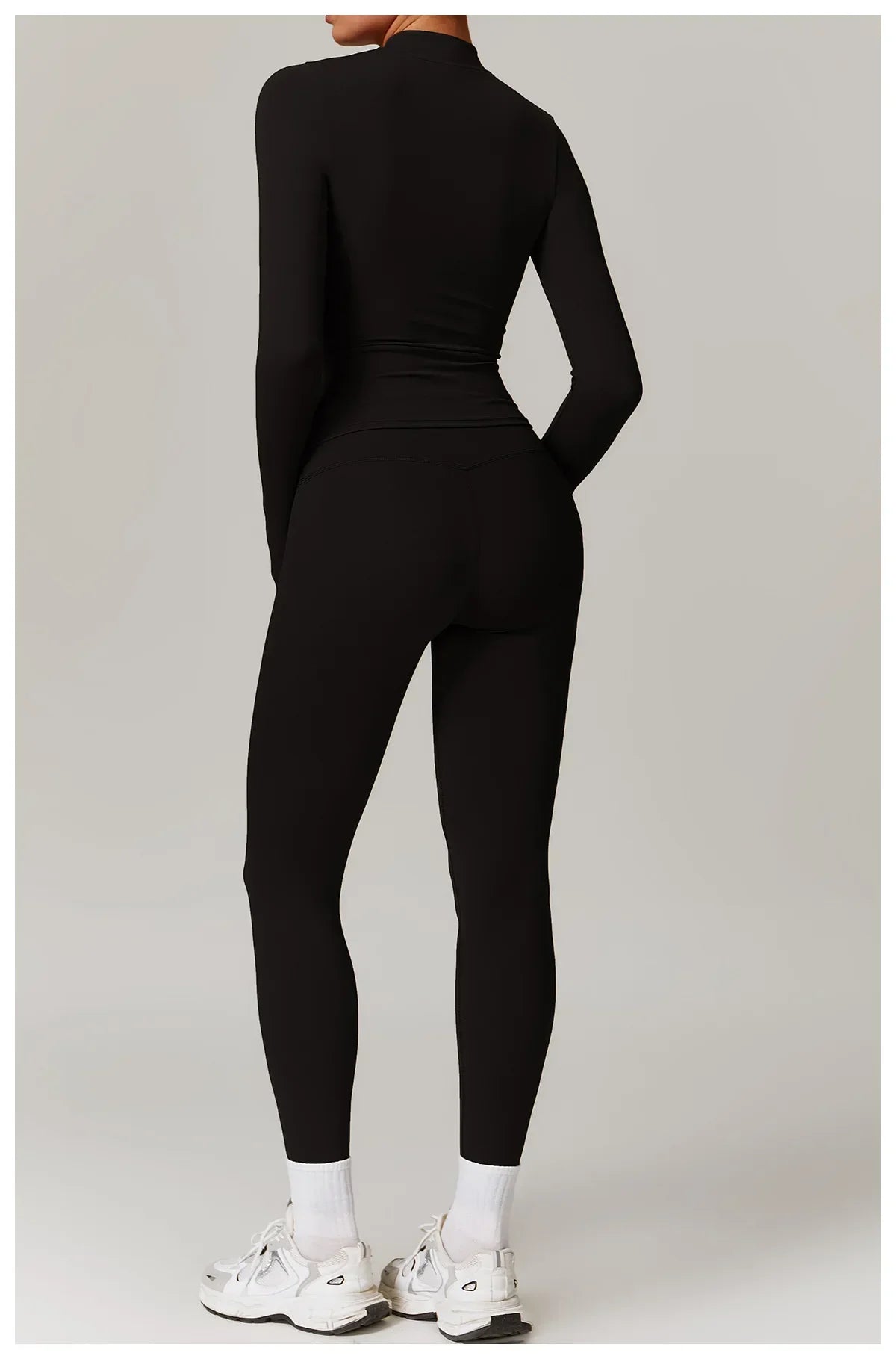 Slim Fit Długi Rękaw Kurtka Zewnętrzna do Joggingu z Połową Zamka