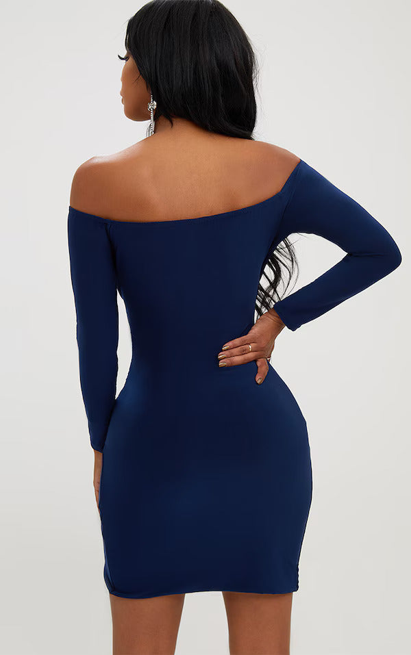 Milava™ | Marszczona sukienka bardot Anne