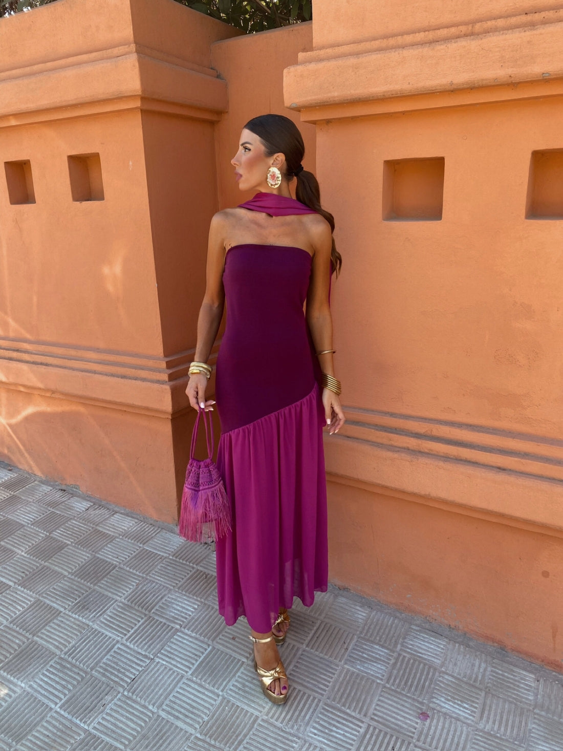 Milava™ | Stylowa Midi Sukienka Bez Ramiączek