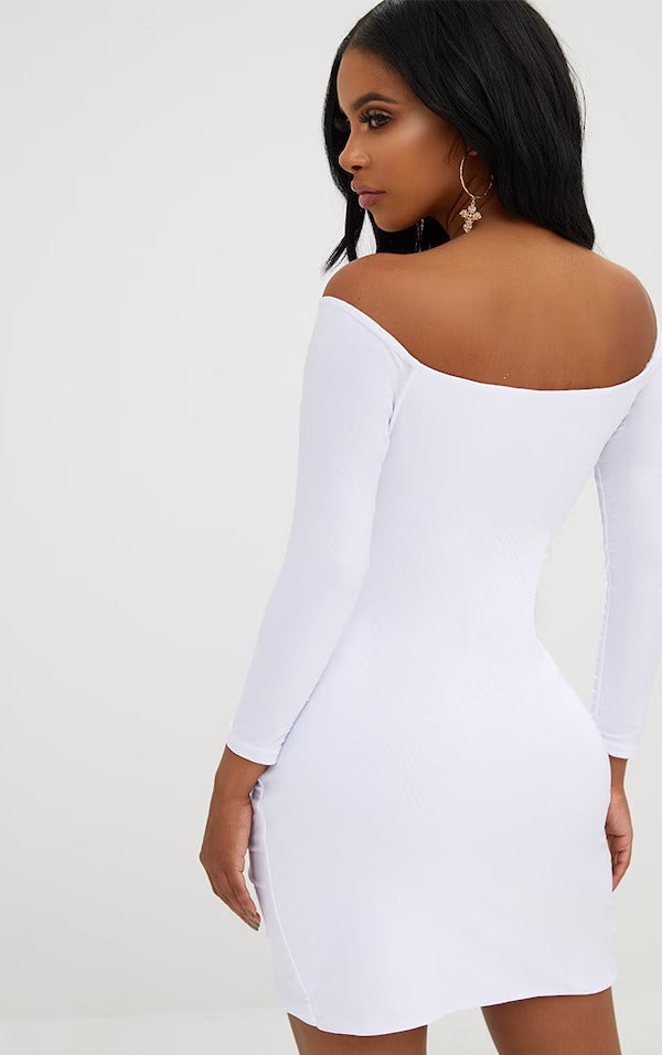 Milava™ | Marszczona sukienka bardot Anne