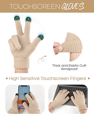 Zimowy elegancki zestaw czapka-szalik-rękawiczki