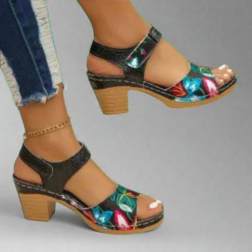 Lily - Eleganckie Sandały Peep-Toe