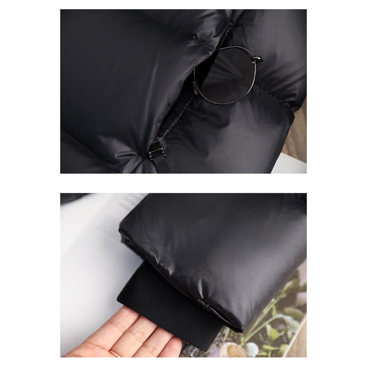 Zosia™ | Długa Pikowana Kurtka Zimowa Z Kapturem i Zamkiem