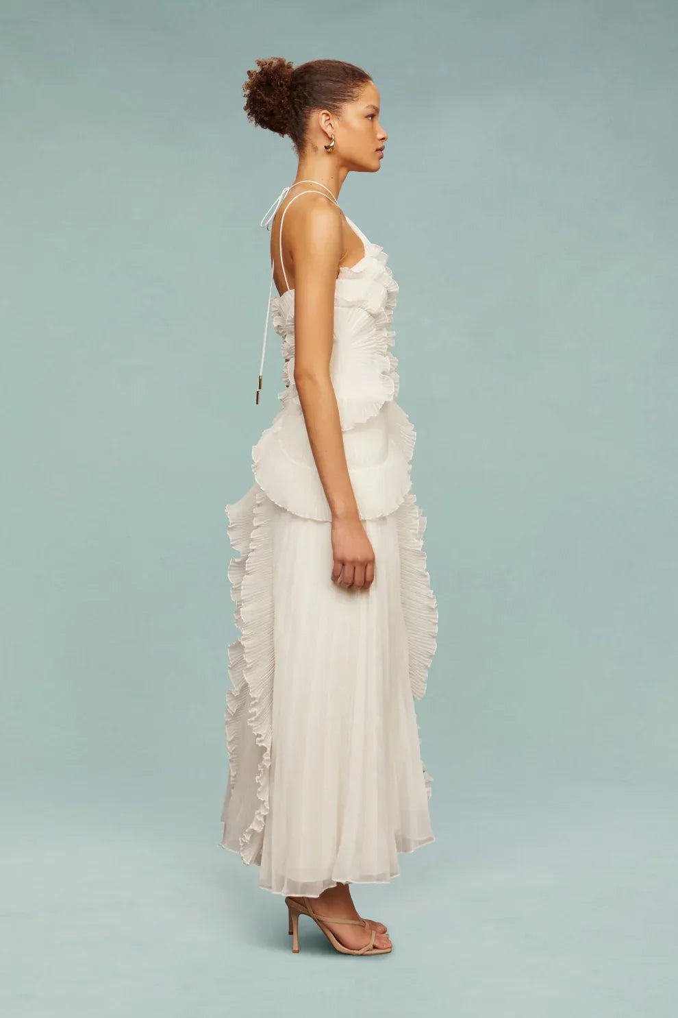 Milava™ | Alina Półsukienka z falbanką i wykończeniem zwiewnym