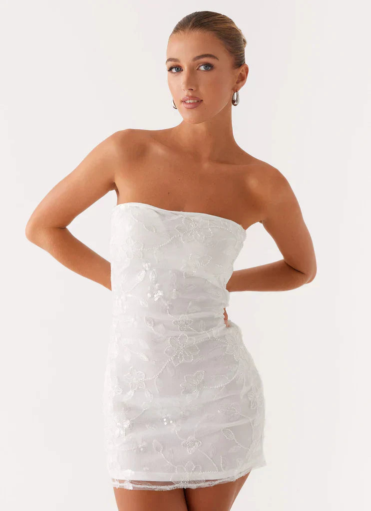 Milava™ | Mini Sukienka Aurora z Koralikami