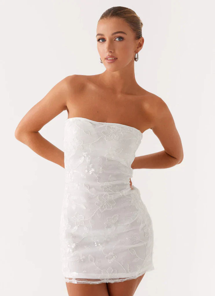 Milava™ | Mini Sukienka Aurora z Koralikami