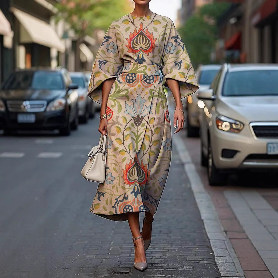 Milava™ | Stylowa Sukienka z Okrągłym Dekoltem