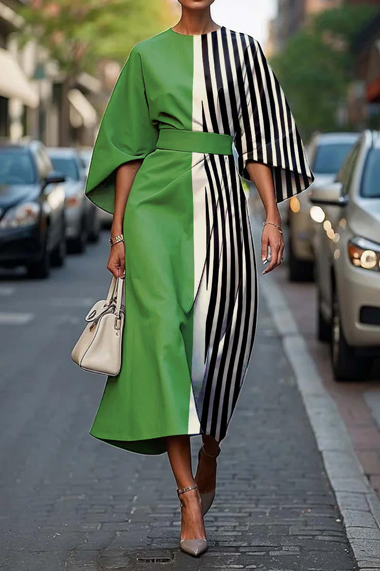 Milava™ | Stylowa Sukienka z Okrągłym Dekoltem