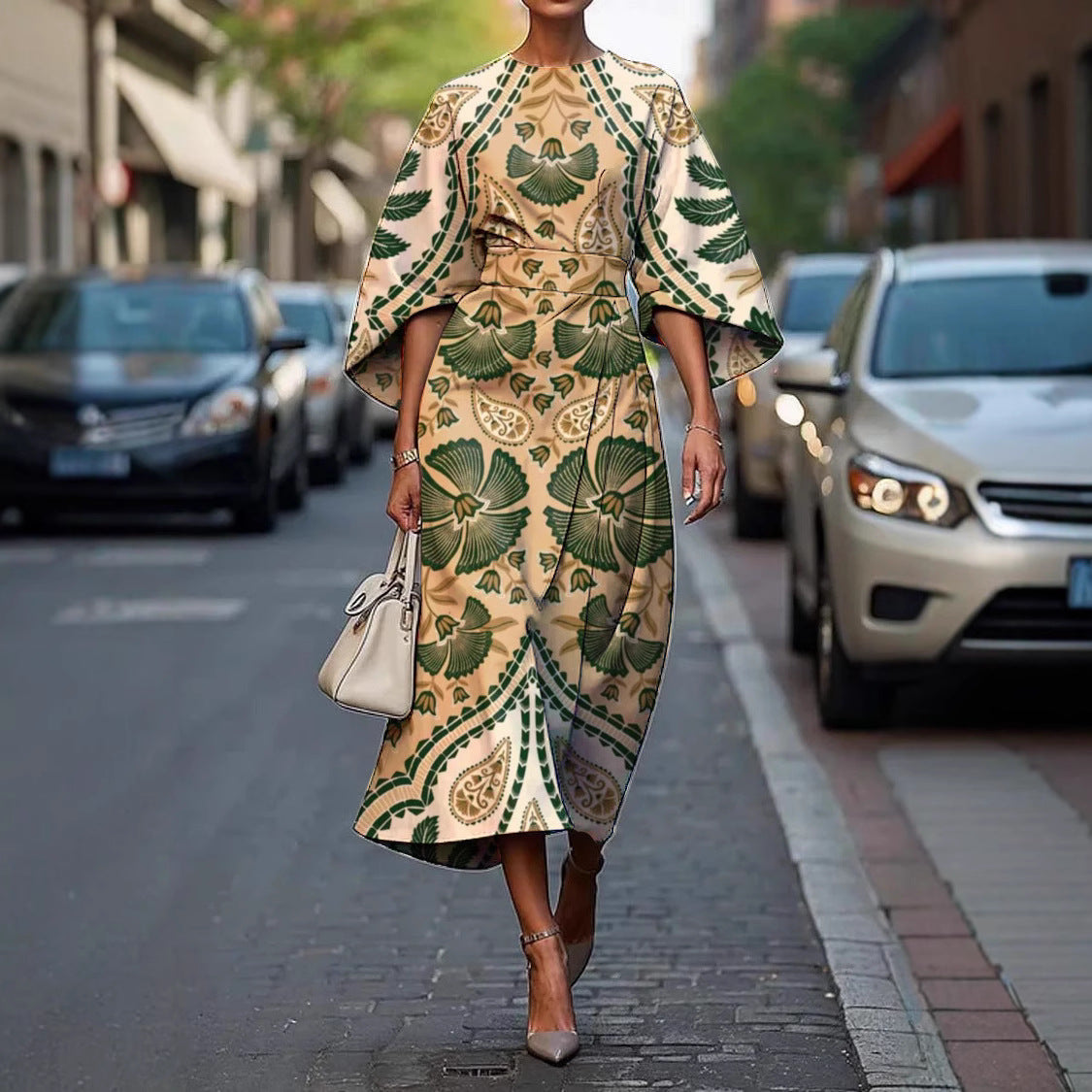 Milava™ | Stylowa Sukienka z Okrągłym Dekoltem