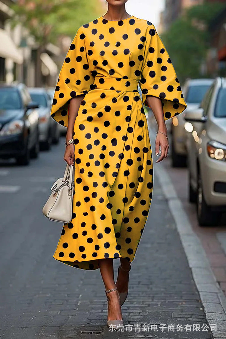 Milava™ | Stylowa Sukienka z Okrągłym Dekoltem