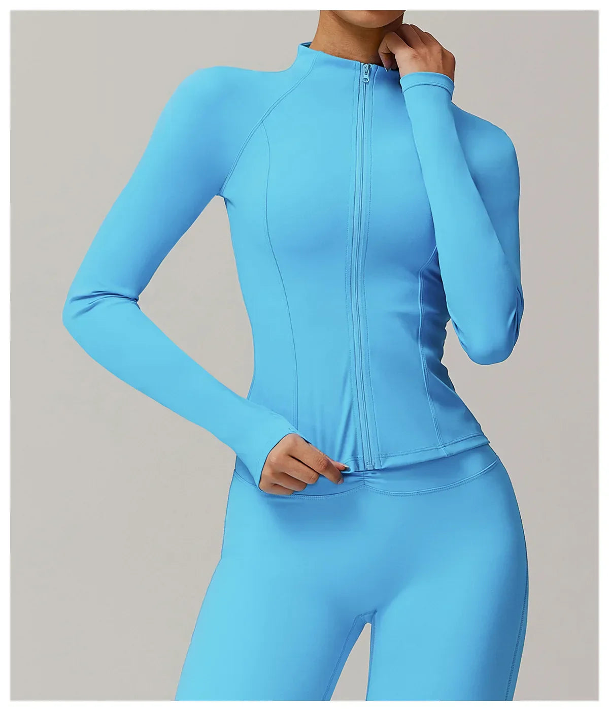 Zimowa Kurtka Fitness z Długim Rękawem o Wysokiej Elastyczności