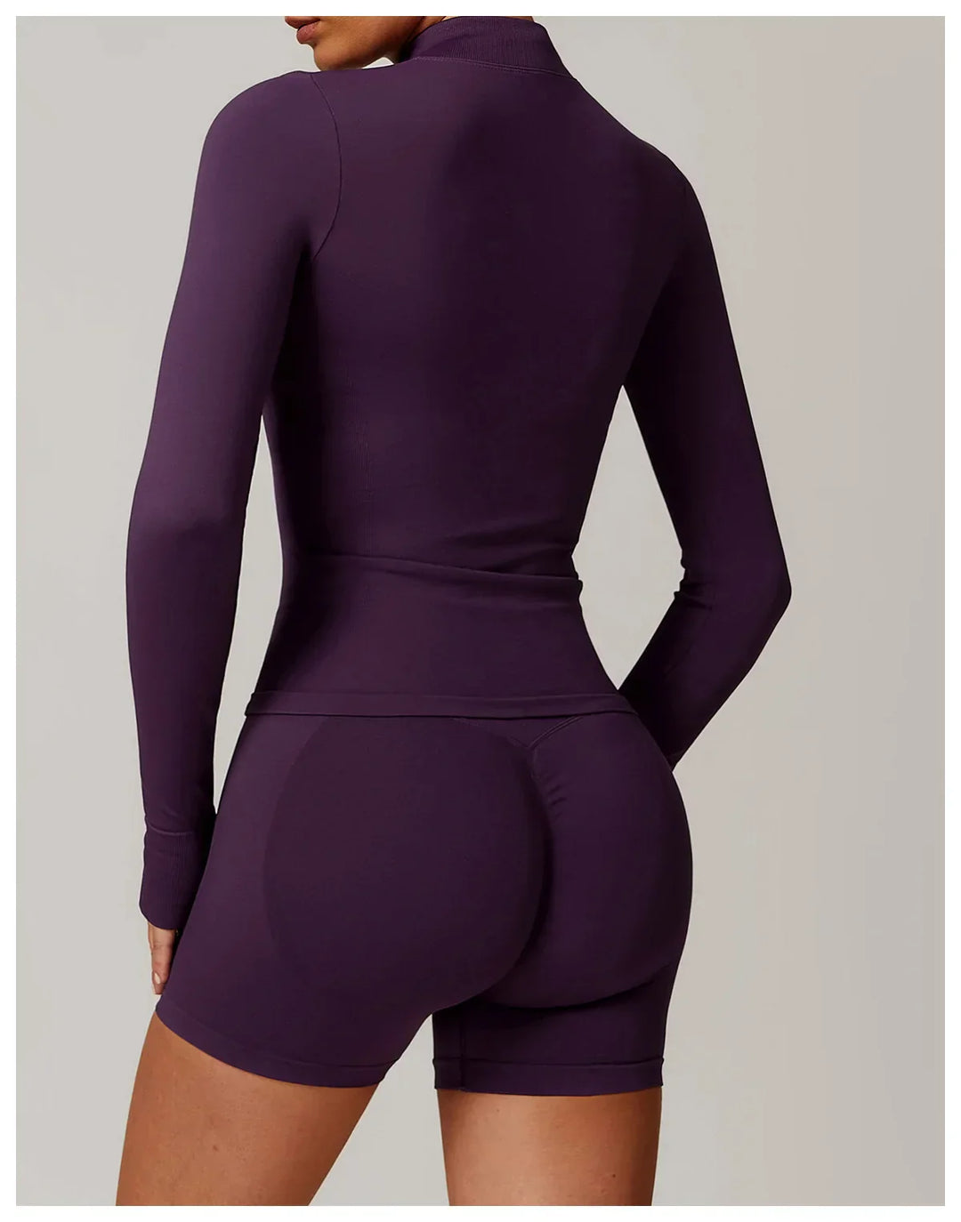 Nowa bezszwowa kurtka do jogi modelująca sylwetkę z zamkiem błyskawicznym