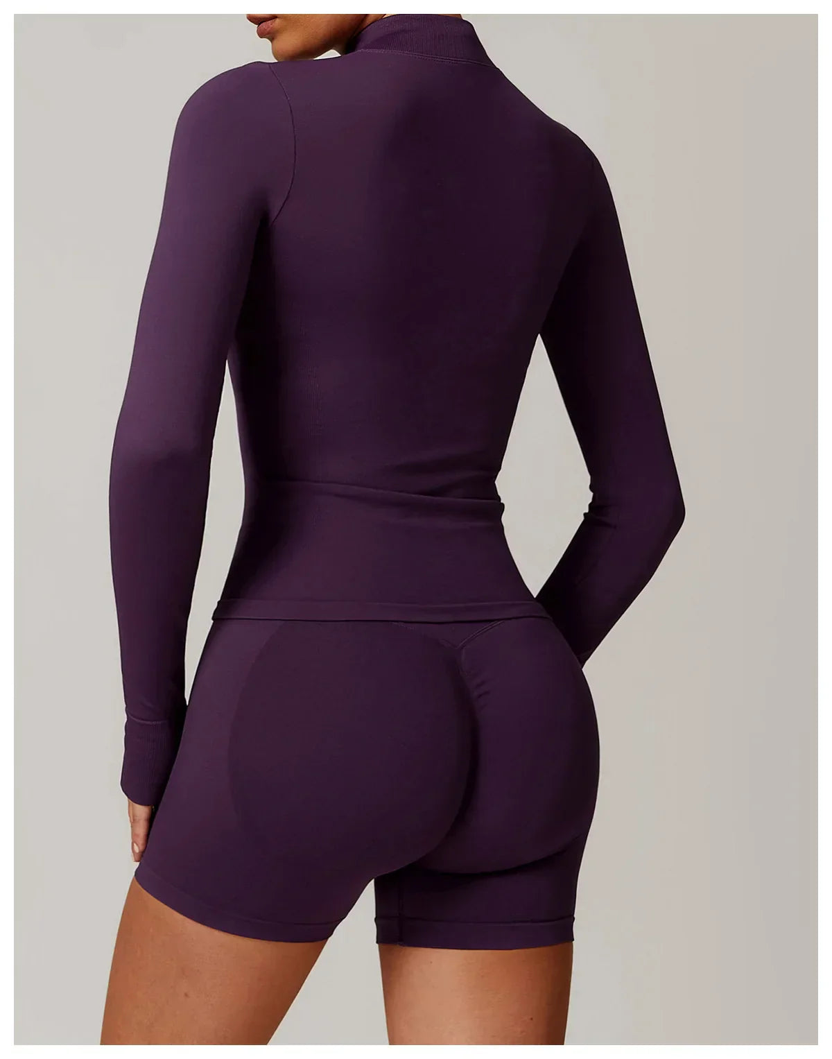 Nowa bezszwowa kurtka do jogi modelująca sylwetkę z zamkiem błyskawicznym