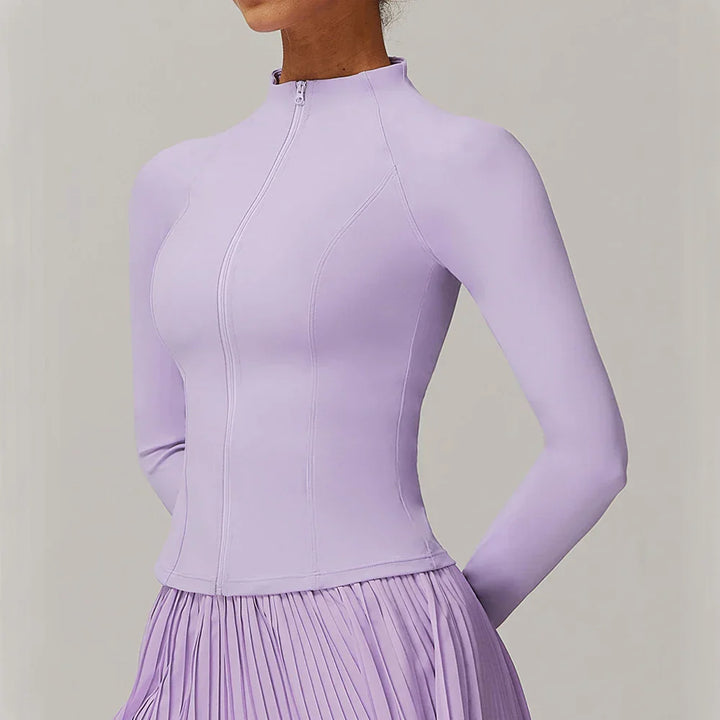 Zimowa Kurtka Fitness z Długim Rękawem o Wysokiej Elastyczności