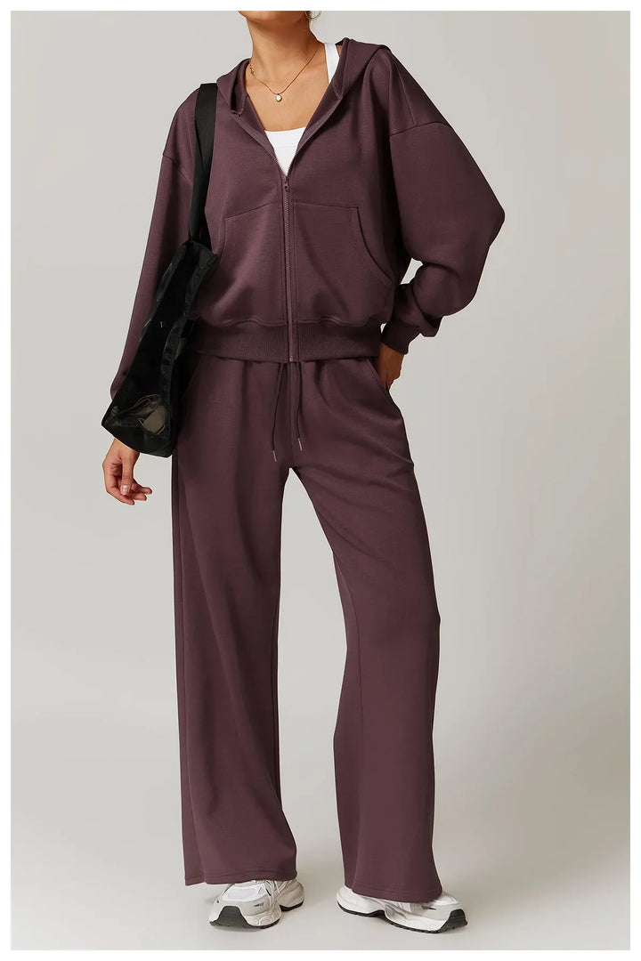 Wytrzymała Luźna Bluza z Kapturem i Długimi Rękawami