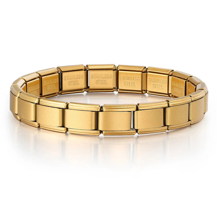 Bransoleta ze stali nierdzewnej w kolorze złotym