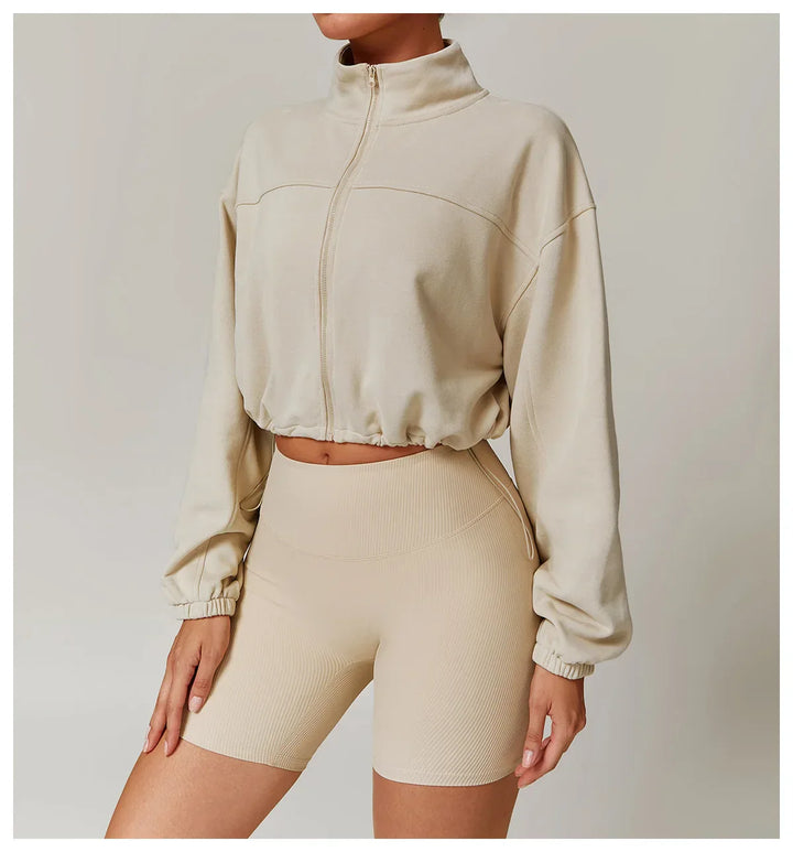 Kurtka Zipper dla Kobiet do Fitnessu