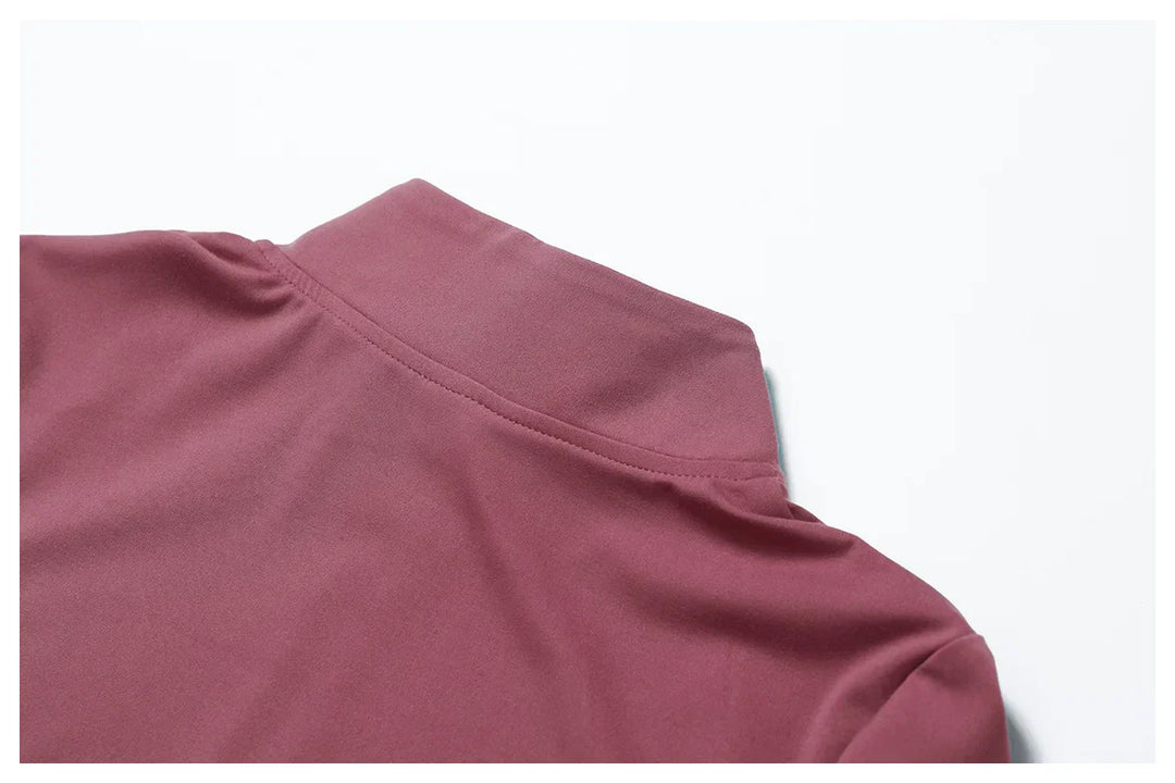 Slim Fit Długi Rękaw Kurtka do Jogi z Pół-Zipem