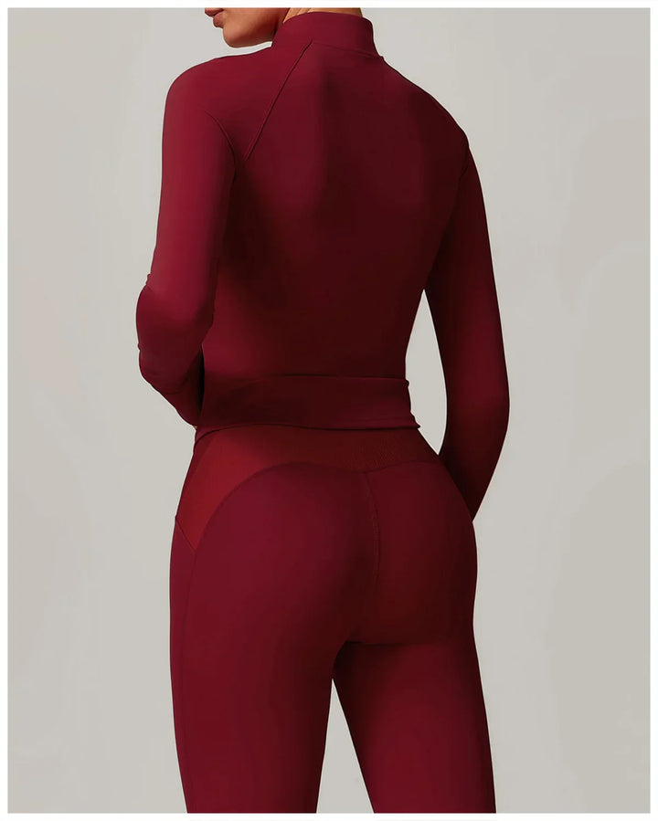 Smukła, wiatroszczelna kurtka sportowa z długim rękawem