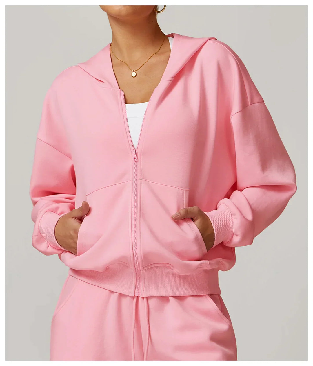 Wytrzymała Luźna Bluza z Kapturem i Długimi Rękawami