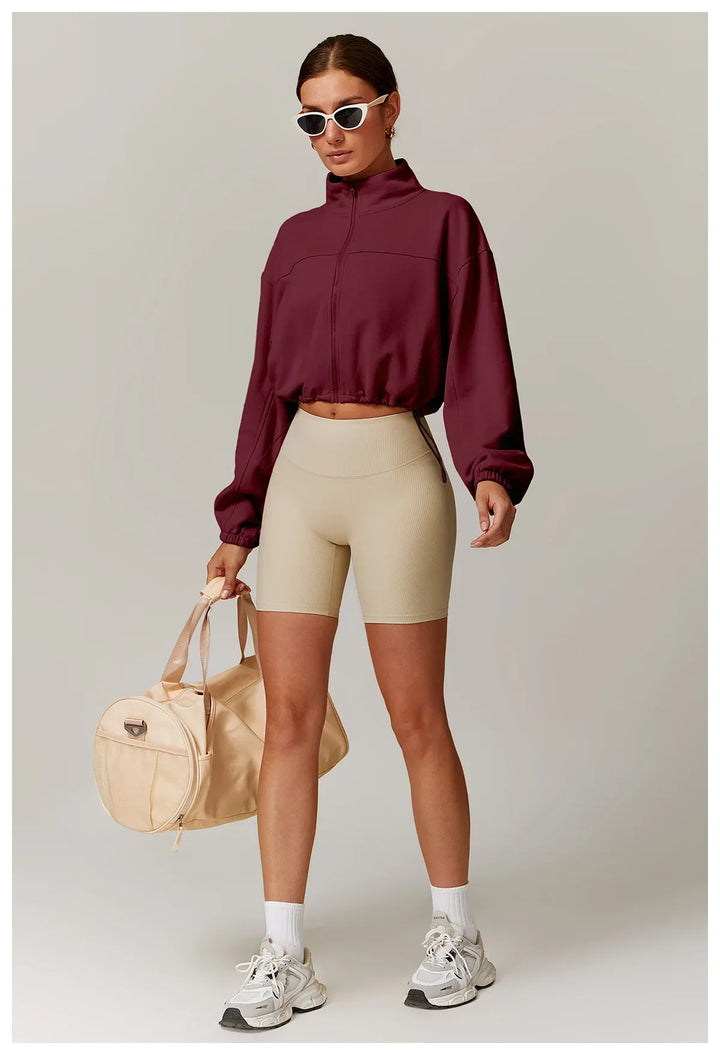 Kurtka Zipper dla Kobiet do Fitnessu