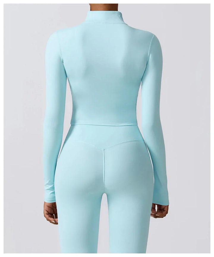 Damska kurtka z długim rękawem i zamkiem błyskawicznym