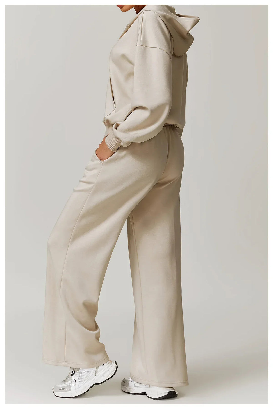 Wytrzymała Luźna Bluza z Kapturem i Długimi Rękawami