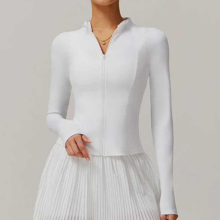 Zimowa Kurtka Fitness z Długim Rękawem o Wysokiej Elastyczności