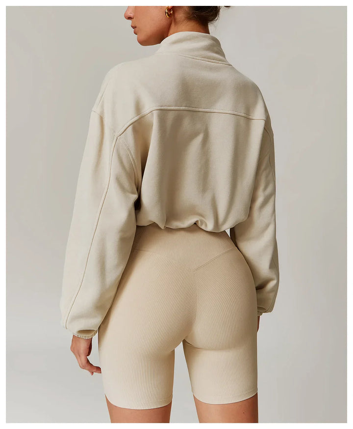 Kurtka Zipper dla Kobiet do Fitnessu