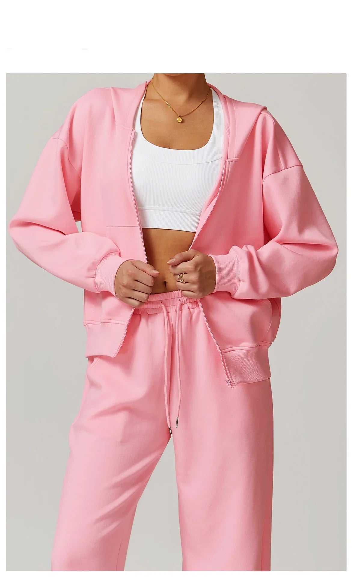 Wytrzymała Luźna Bluza z Kapturem i Długimi Rękawami