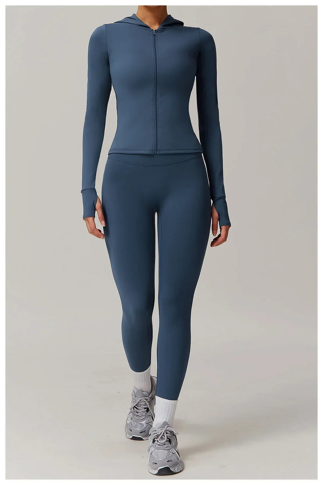 Kobieta Sportowa Kurtka z Kapturem i Długim Rękawem z Zamkiem