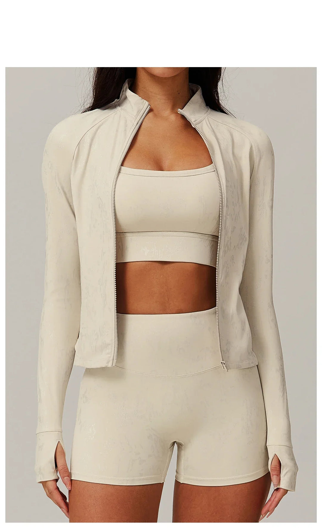 Kurtka Damska Slim z Długim Rękawem i Otworem na Kciuk