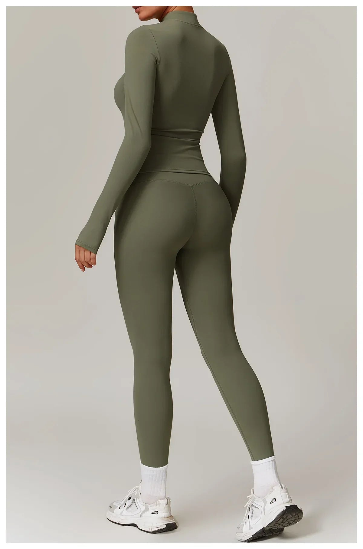 Slim Fit Długi Rękaw Kurtka Zewnętrzna do Joggingu z Połową Zamka