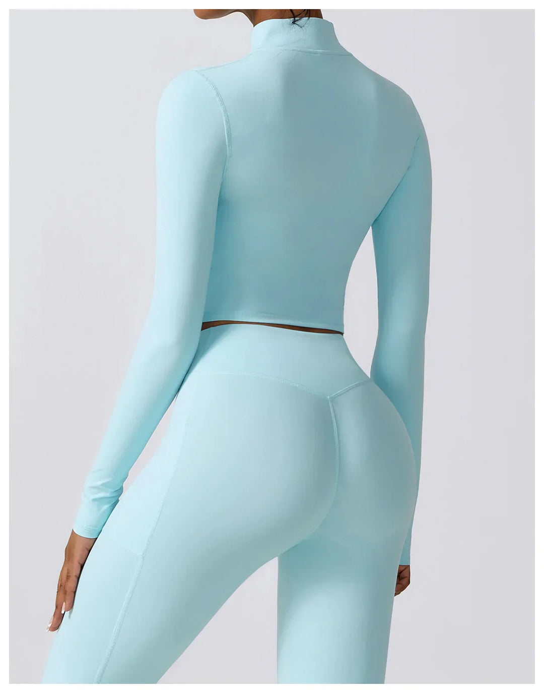 Damska kurtka z długim rękawem i zamkiem błyskawicznym