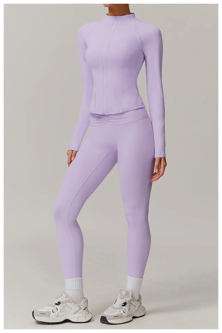 Zimowa Kurtka Fitness z Długim Rękawem o Wysokiej Elastyczności