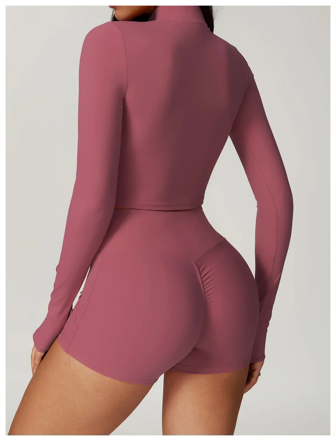 Slim Fit Długi Rękaw Kurtka do Jogi z Pół-Zipem