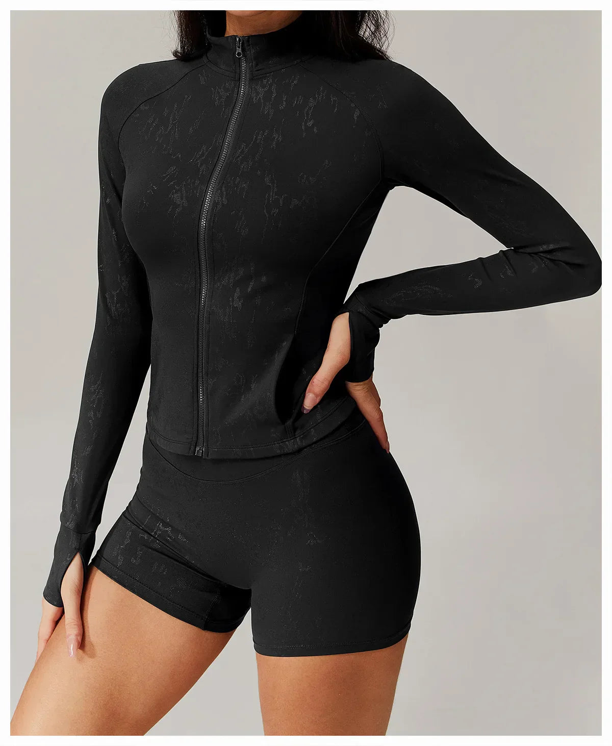 Kurtka Damska Slim z Długim Rękawem i Otworem na Kciuk