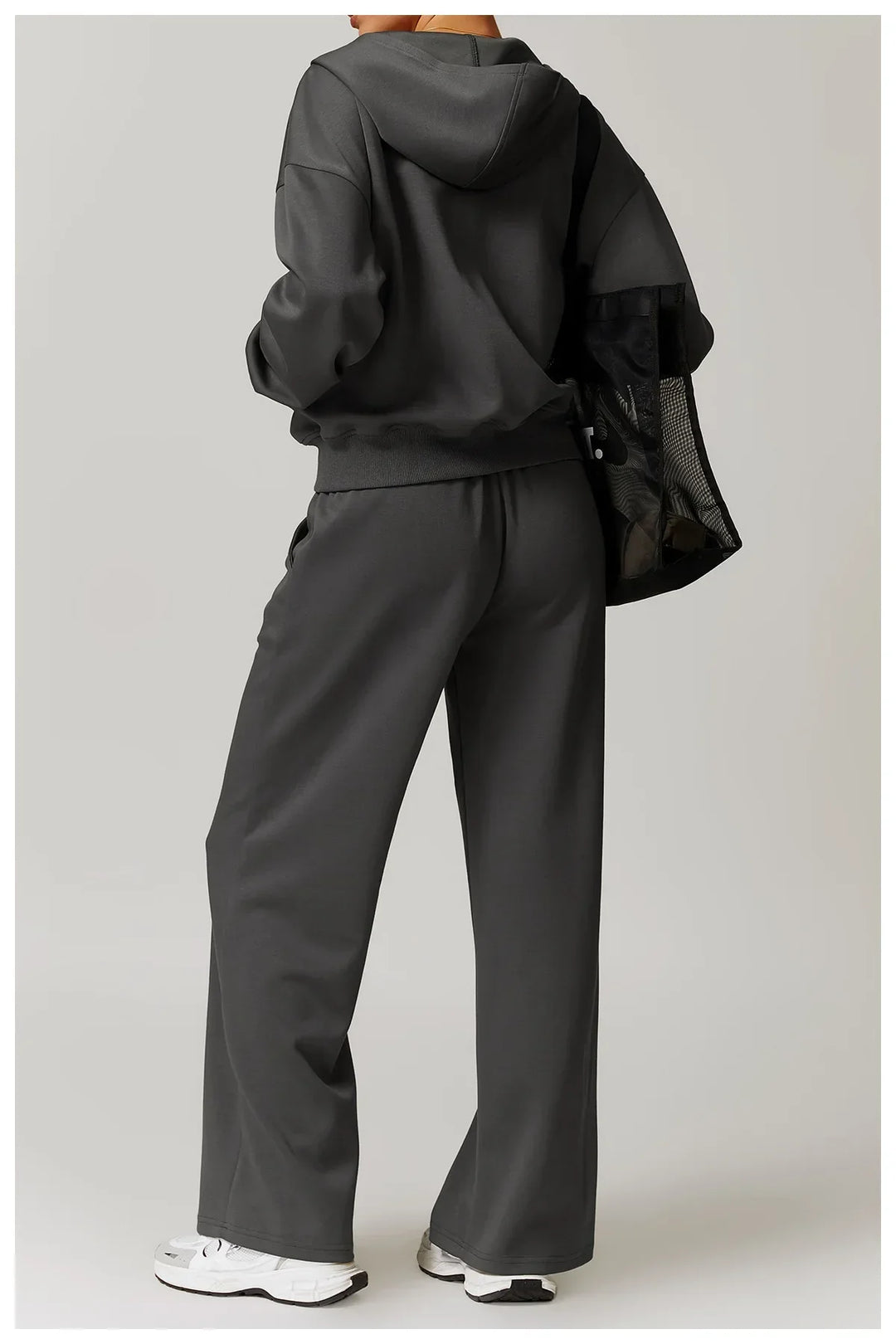 Wytrzymała Luźna Bluza z Kapturem i Długimi Rękawami